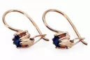 Original Vintage 14K Rose Gold Sapphire Earrings Vintage Jewlery vec053r